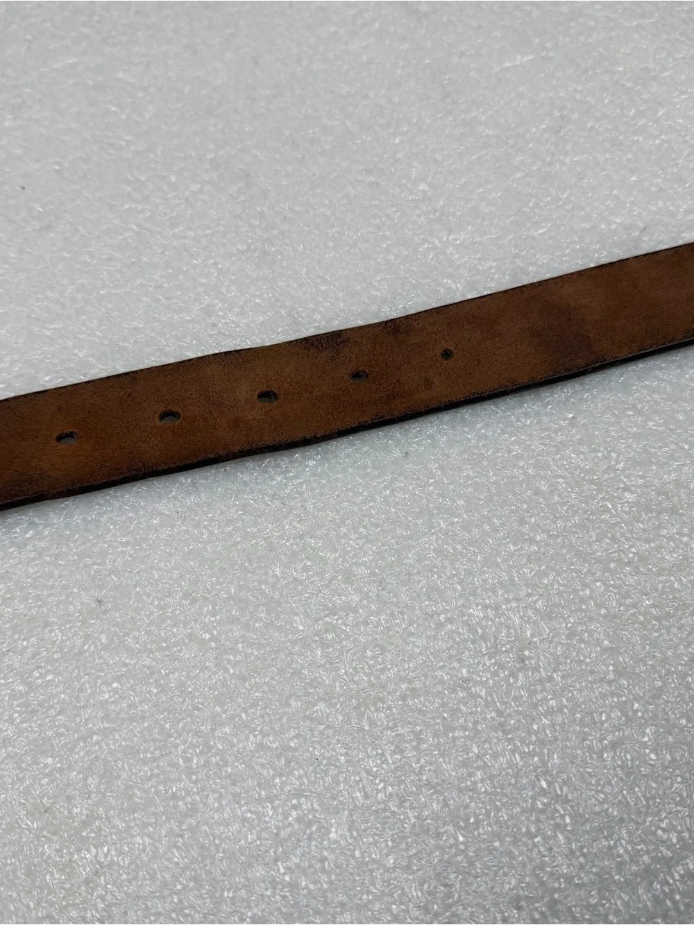 Vintage Polo Ralph Lauren Men’s 38 Brown Leather Clasp And D-Ring Belt note